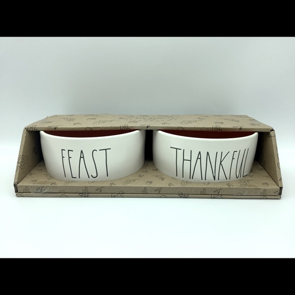 RAE DUNN, ..🐾🐾. PET CERAMIC BOWLS. BRAND NEW - Picture 1 of 3